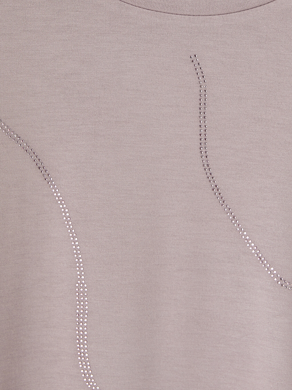 Crew Neck Rhinestone Embellished Blouse-6