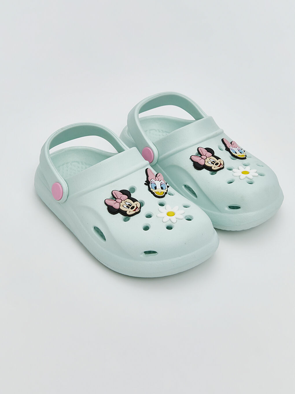 LCW STEPS Yeşil Minnie Mouse Baskılı Kız Bebek Plaj Sandaleti