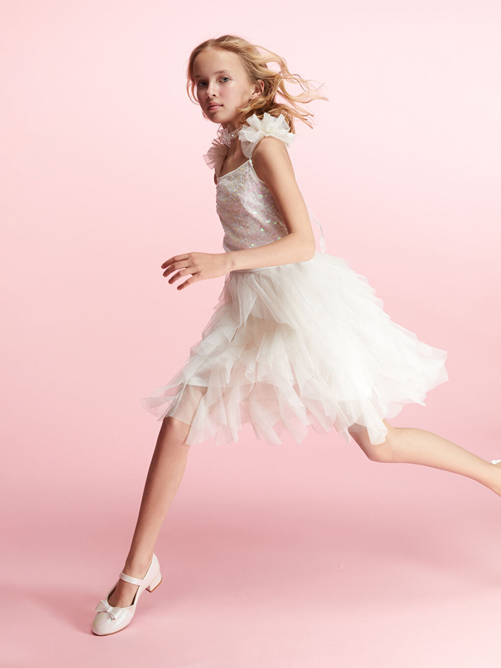 Bow Detailed Girl's Flat Shoe-1