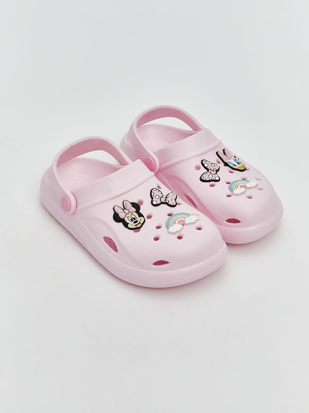 Pembe Minnie Mouse Baskılı Kız Çocuk Plaj Sandaleti