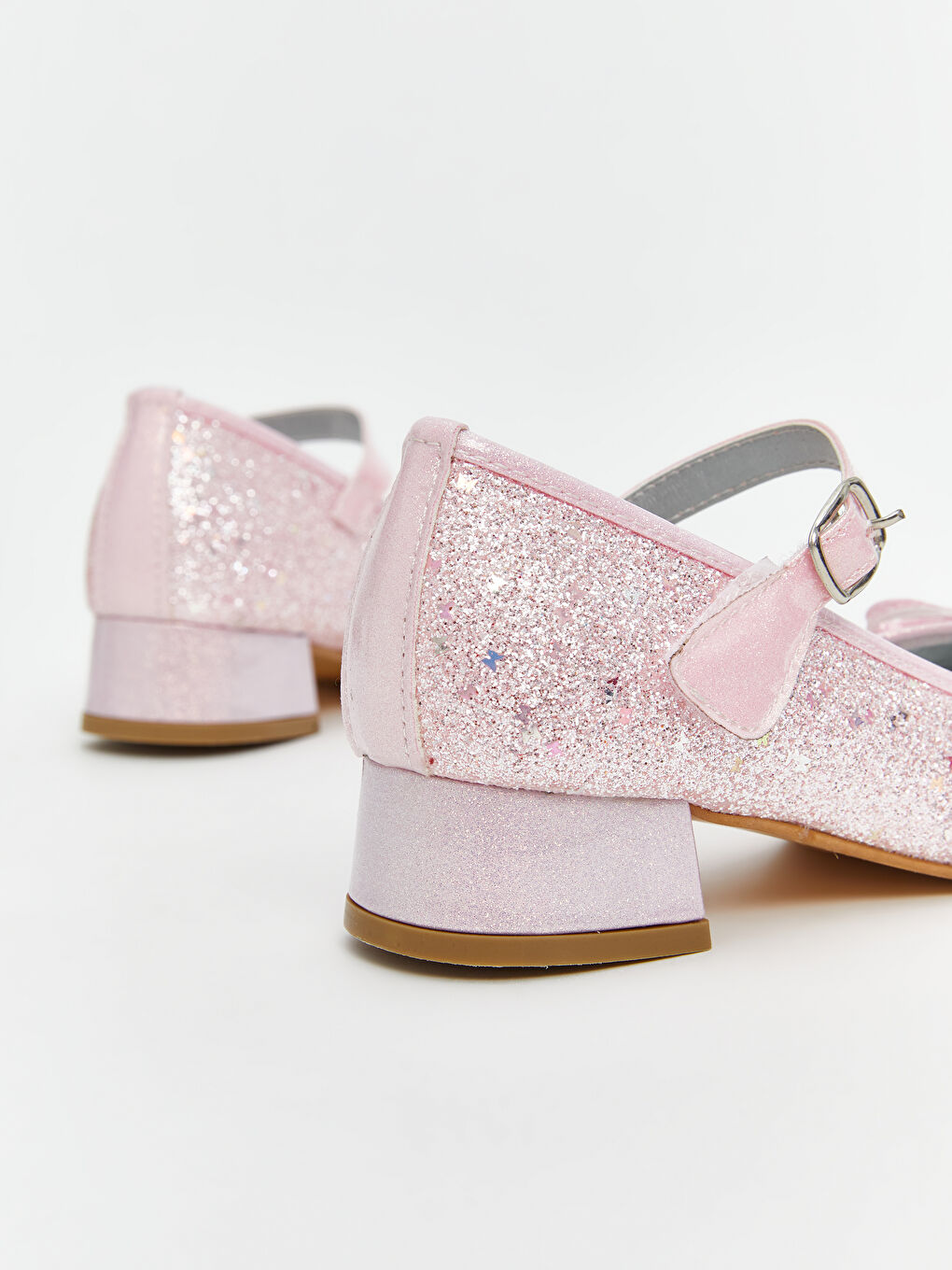 Pembe Simli Fiyonk Detaylı Kız Çocuk Babet-4