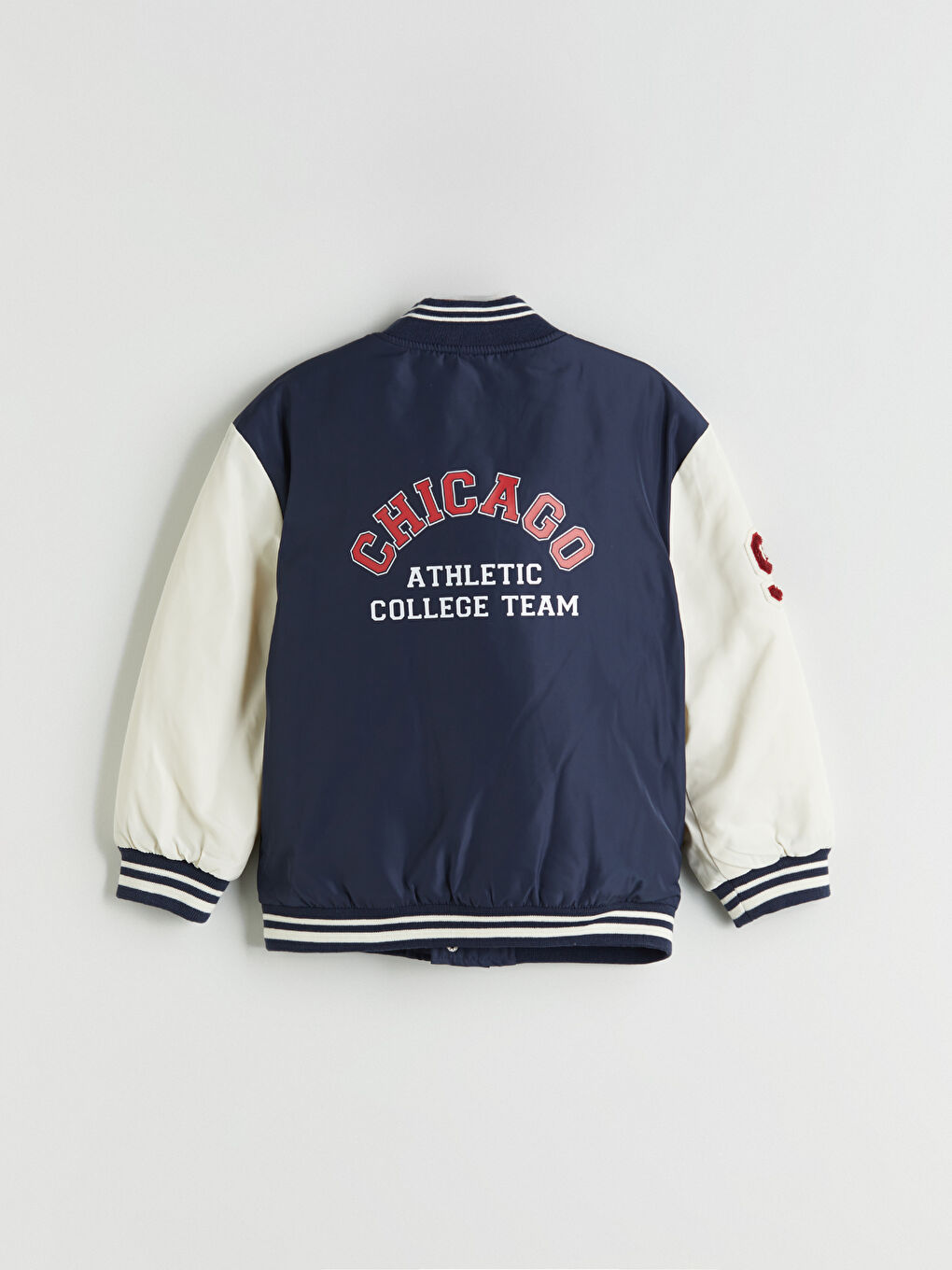 Lacivert Chicago Nakışlı Erkek Çocuk Kolej Mont-3