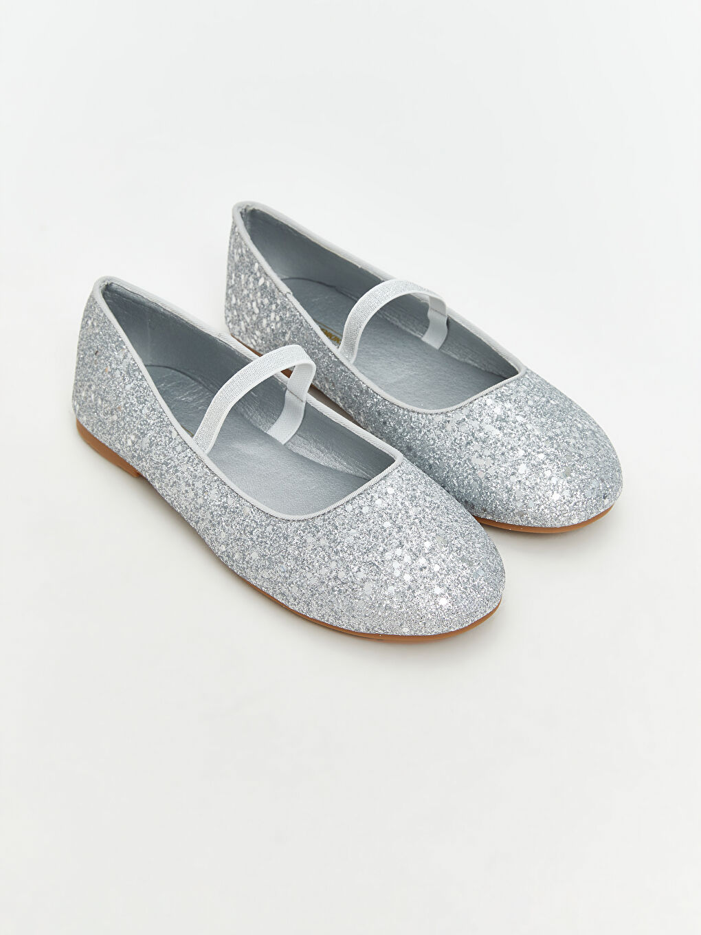 Silvery Girls' Flats