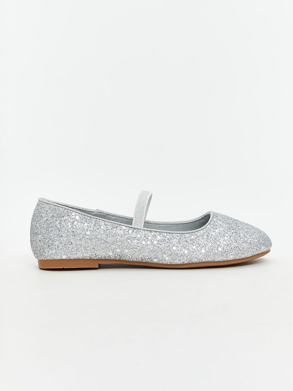 Silvery Girls' Flats-1