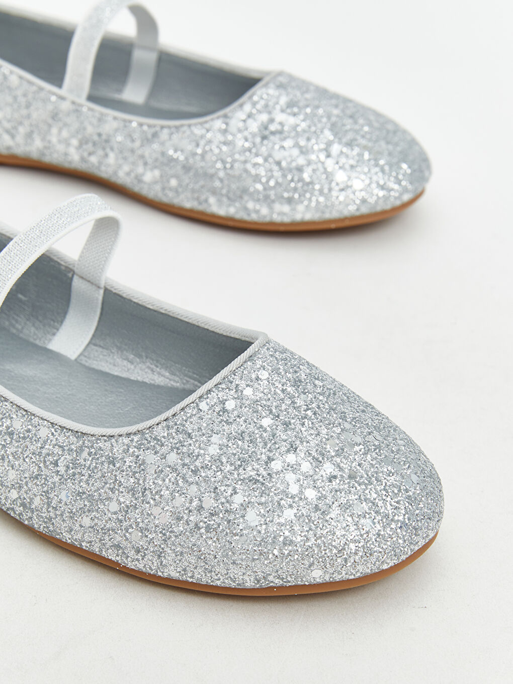 Silvery Girls' Flats-2