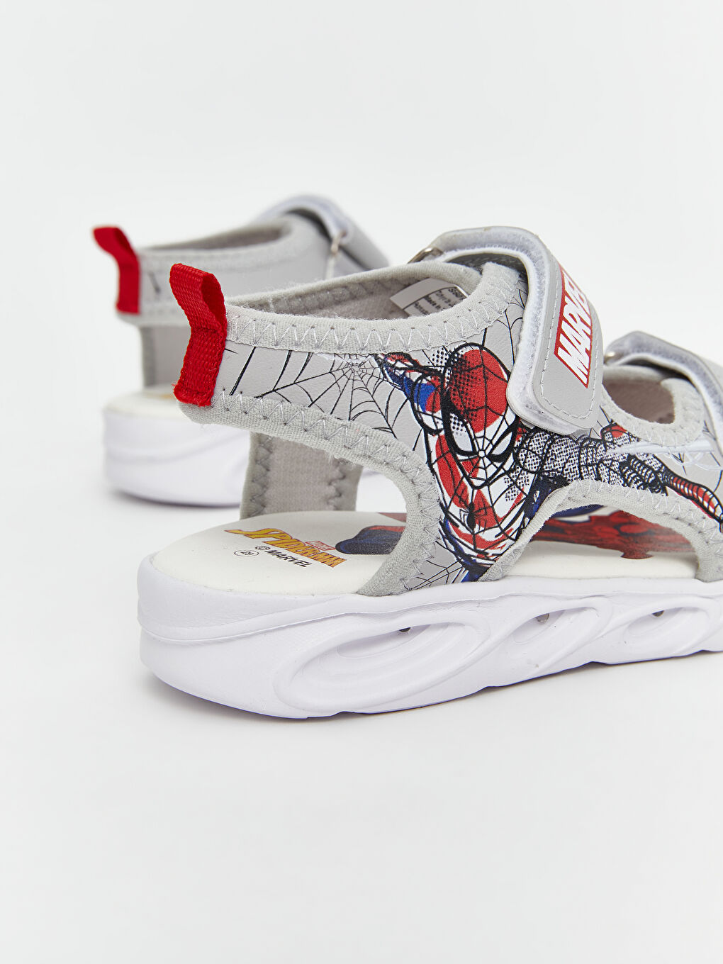 Gri Spiderman Baskılı Erkek Bebek Sandalet-5