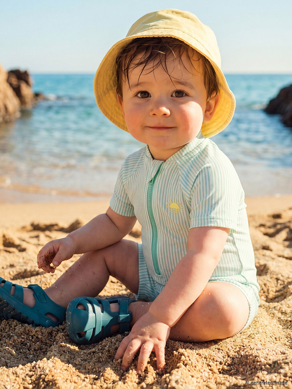 Hook and Loop Baby Boys' Beach Sandal