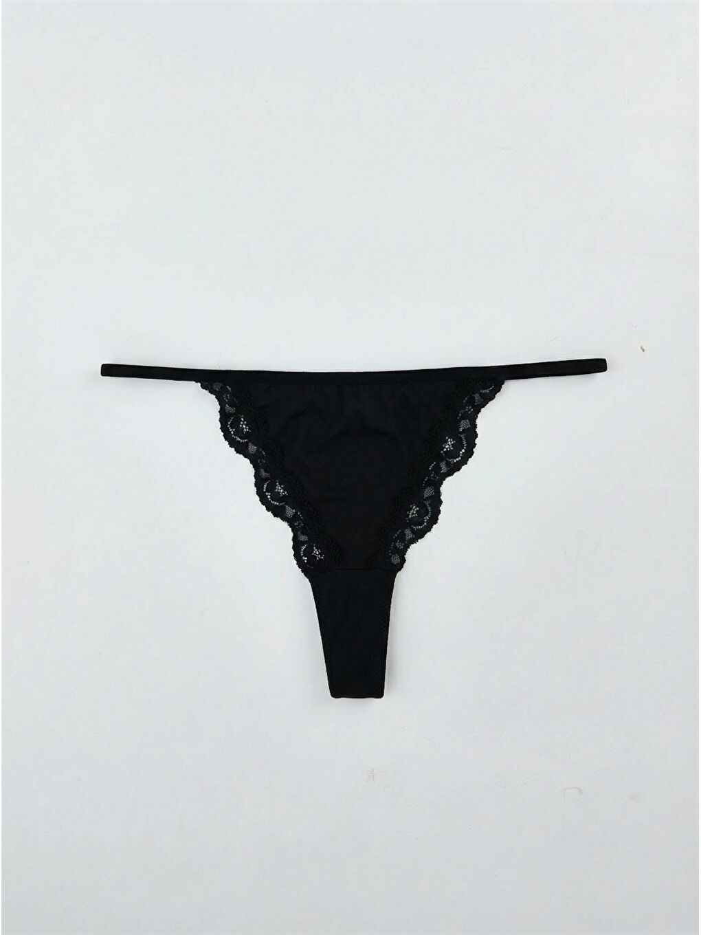 Pembe Dantel Detaylı Tanga 3'lü-3