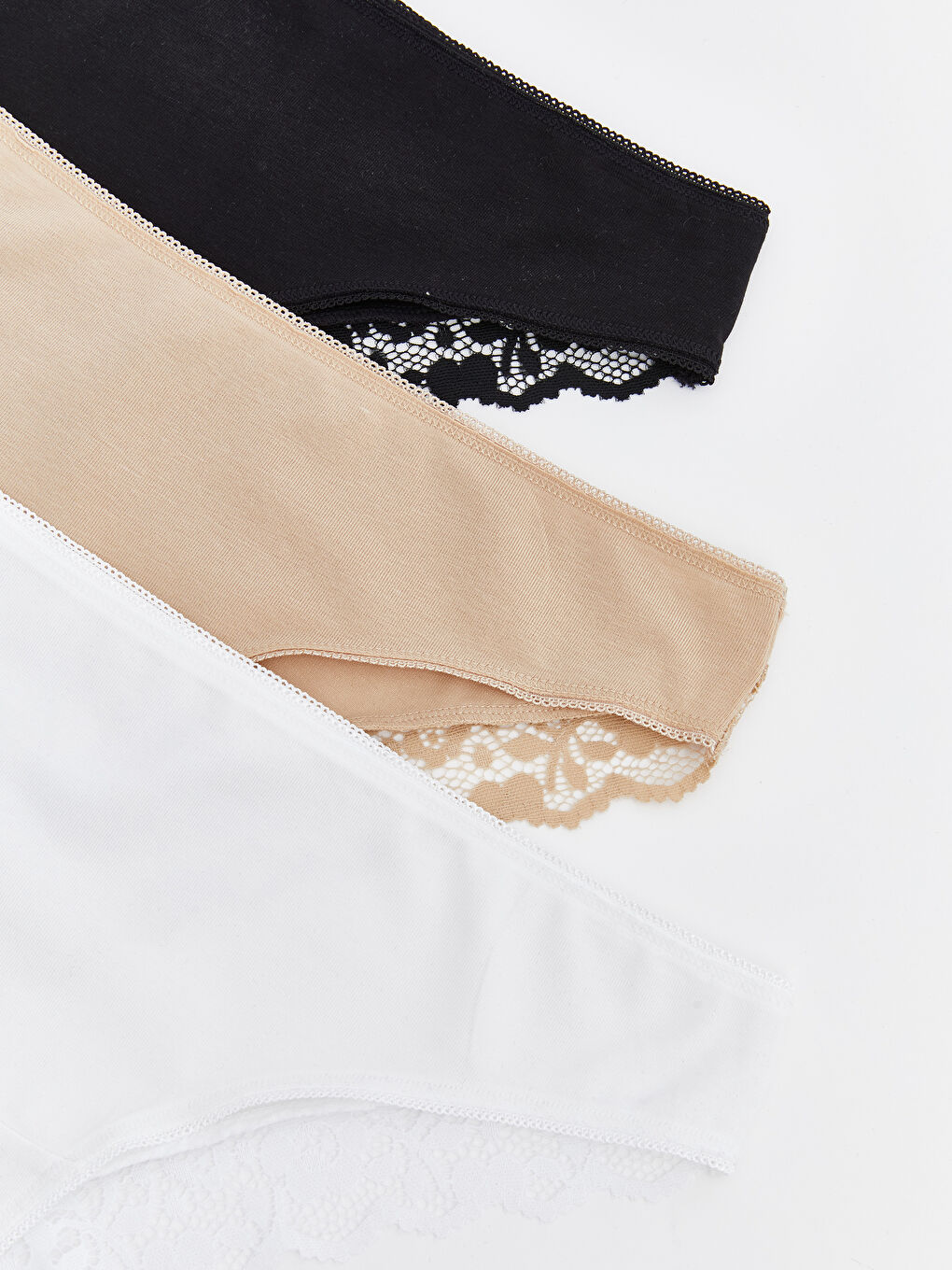Lace Detail Brazilian Knickers 3-Pack-4