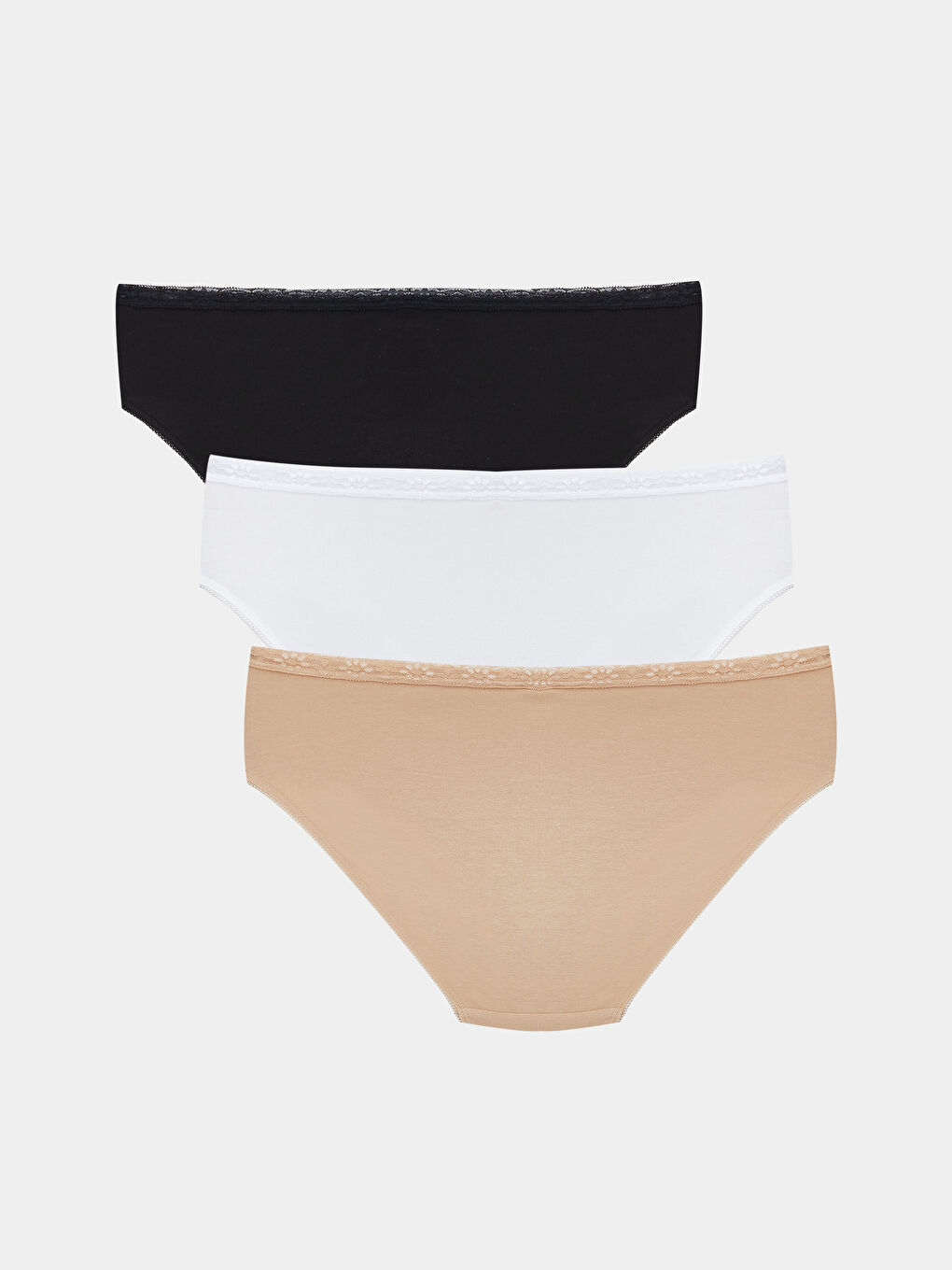 Lace Detail Bikini Knickers 3-Pack-1