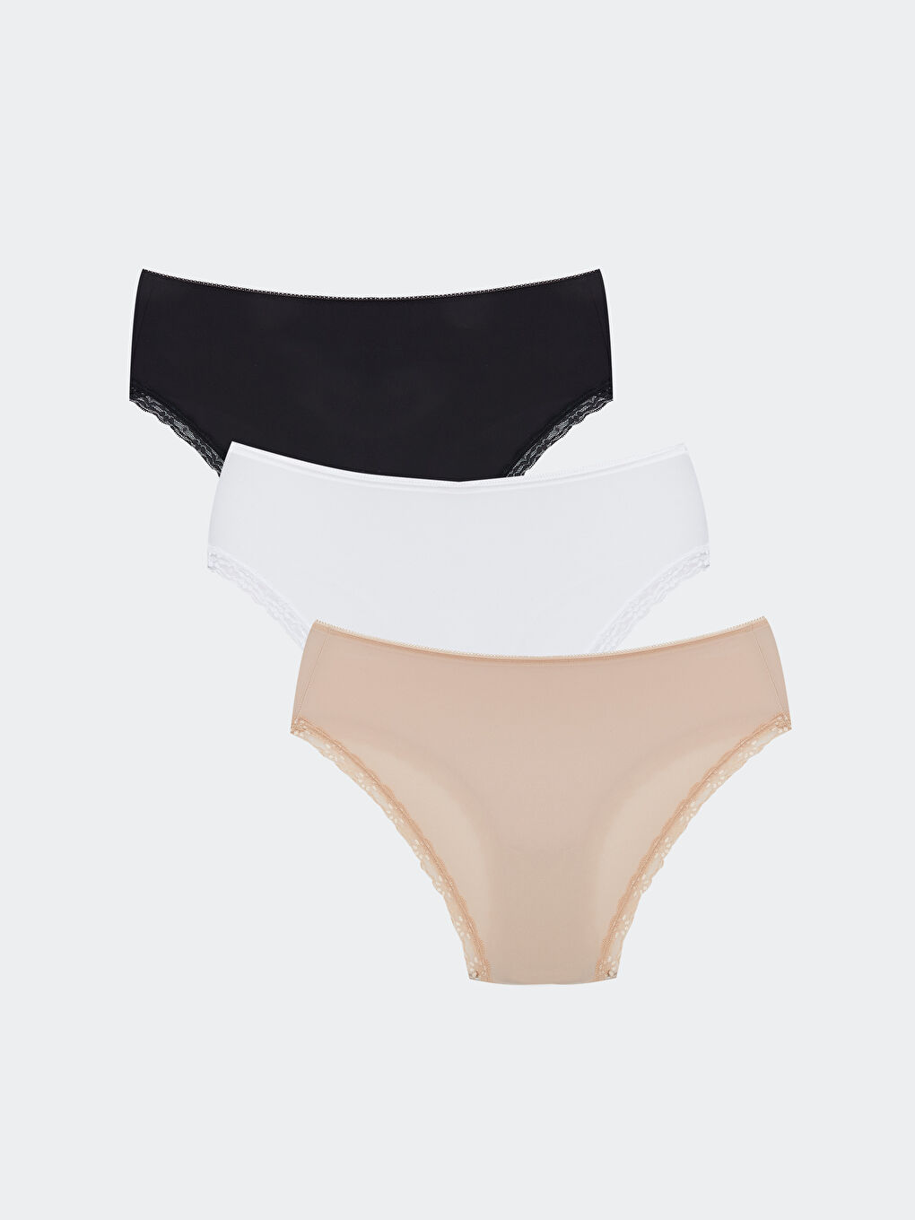 Gaćice hipster sa čipkastim detaljima - pakovanje od 3 komada-1