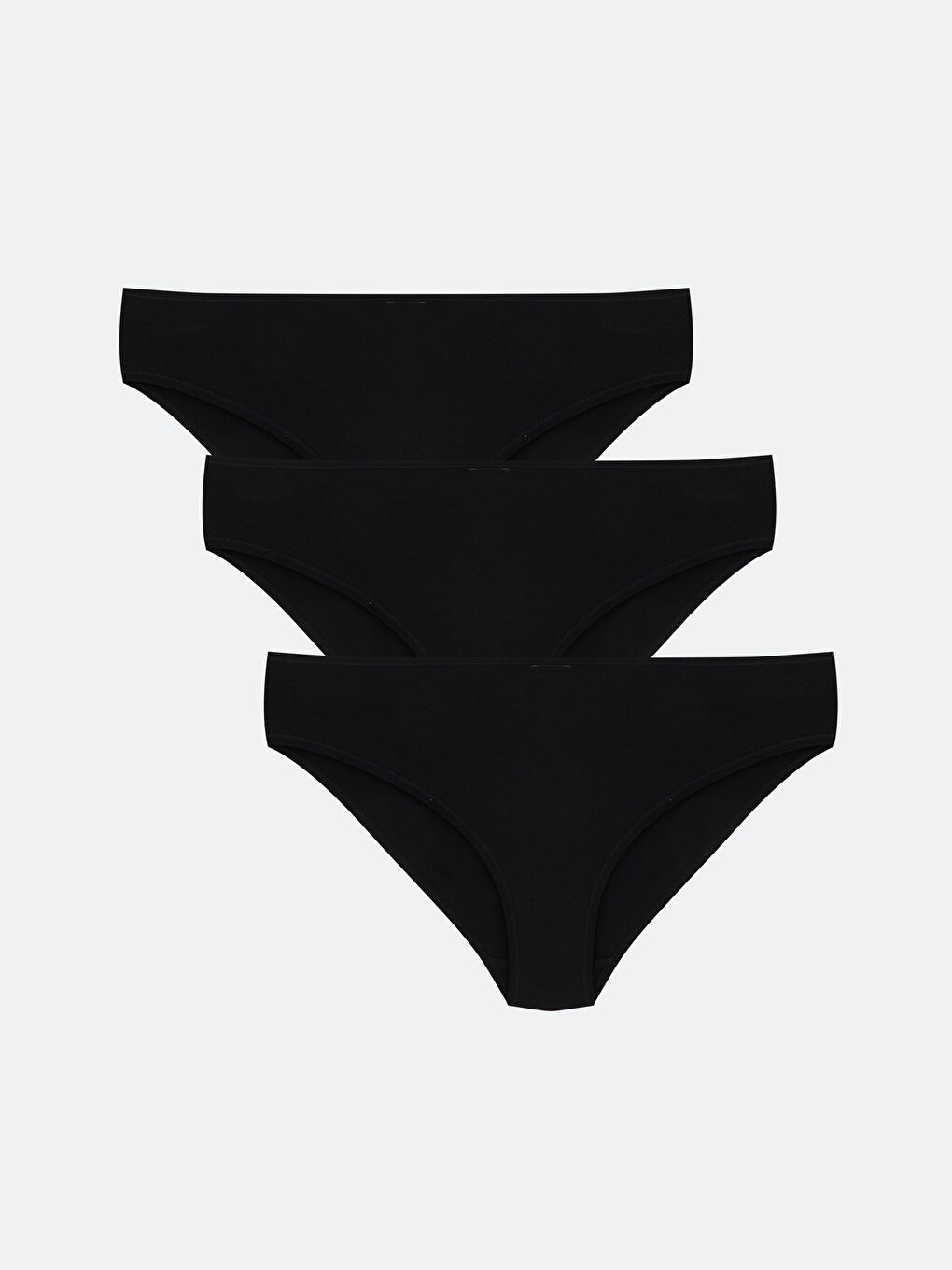 Siyah Düz Bikini Külot 3'lü