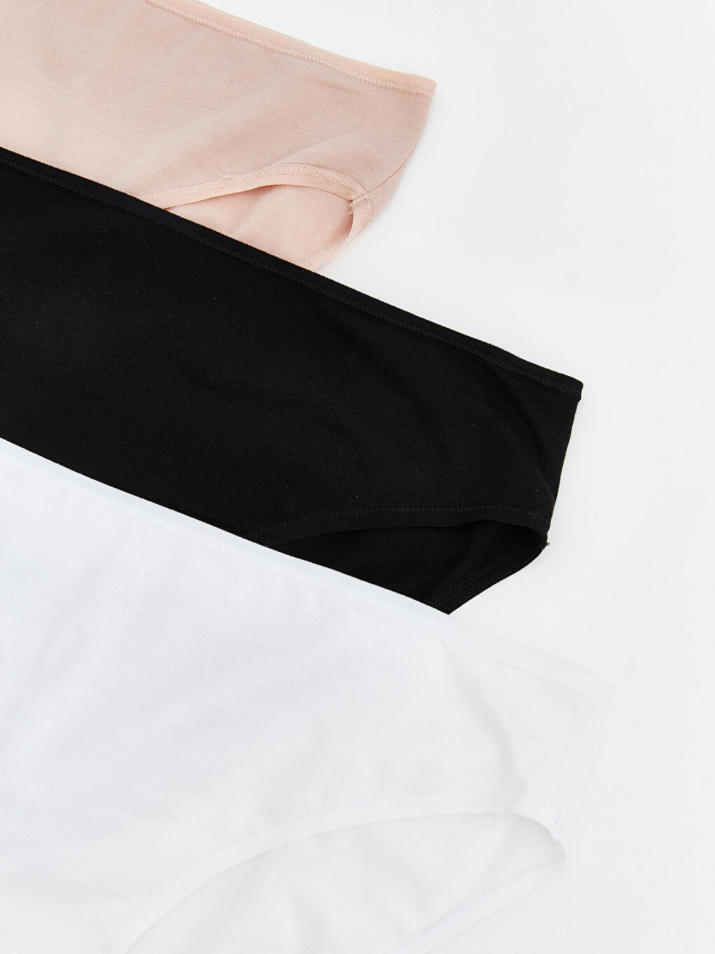 Pembe Düz Bikini Külot 3'lü-2