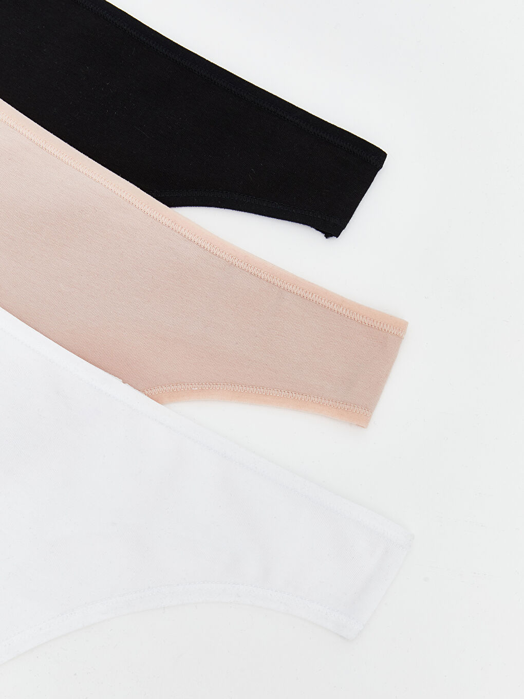 Pembe Düz Tanga Külot 3'lü-2
