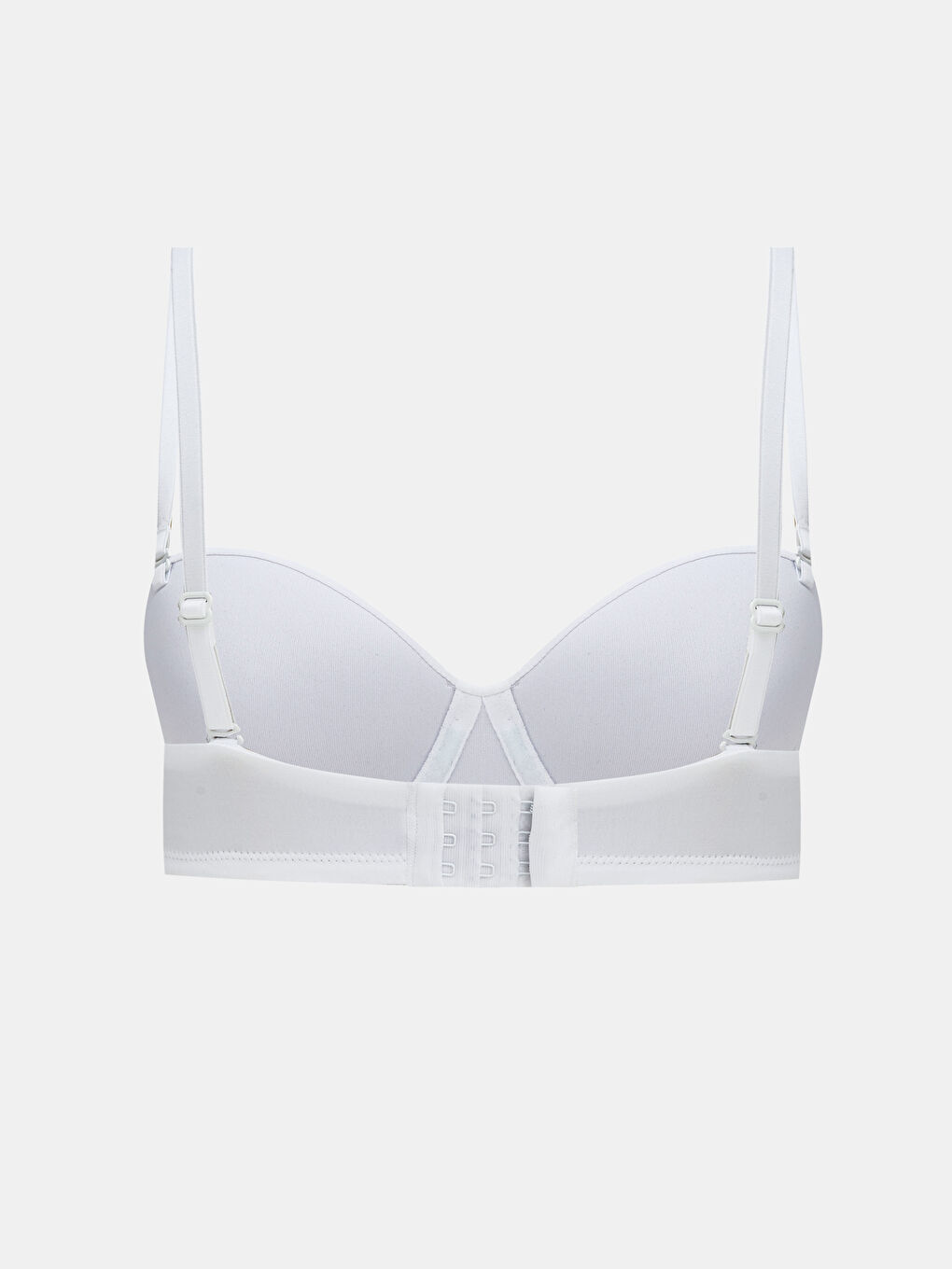 Beyaz Balenli Dolgusuz Straplez Sütyen	-1