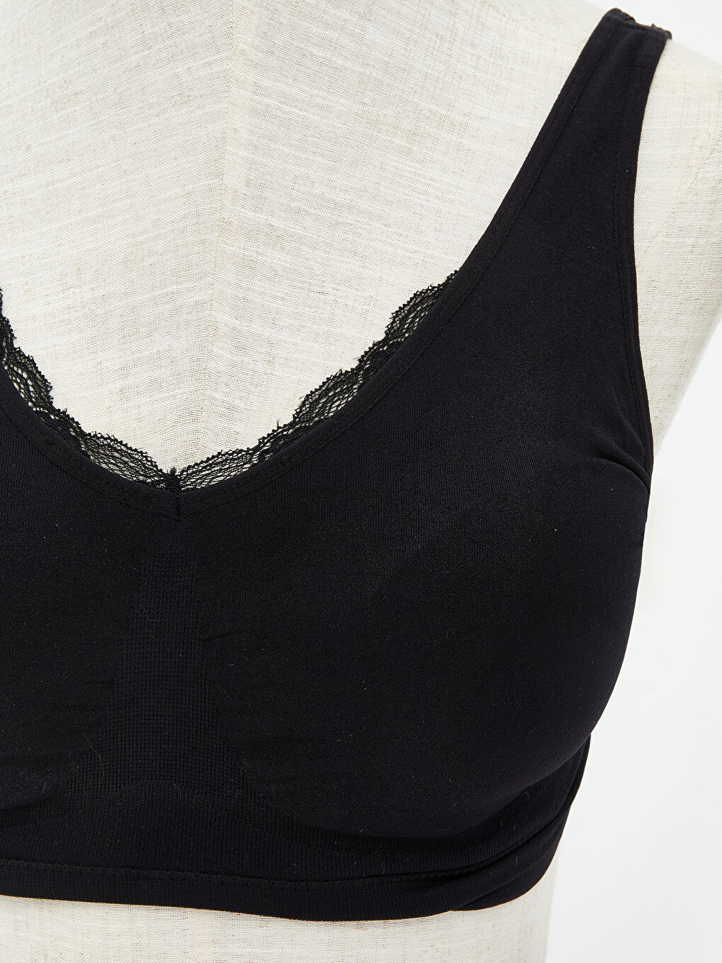 Беспроводной Без наполнителя Однотонный Спортивный бюстгальтер-2