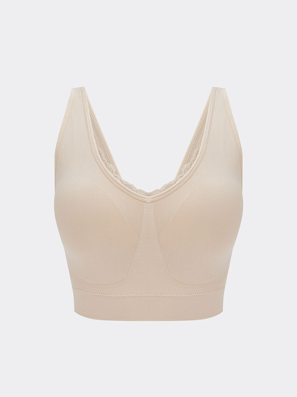 Pembe Balensiz Dolgusuz Düz Sporcu Sütyeni