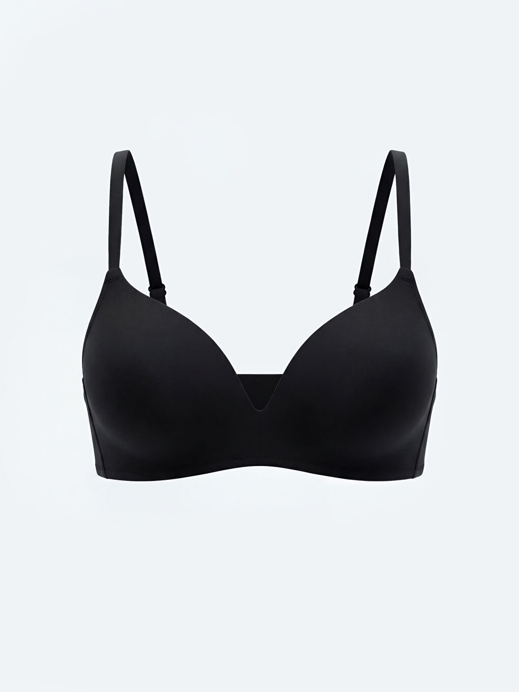 Siyah Balensiz Dolgusuz Düz Üçgen Sütyen	