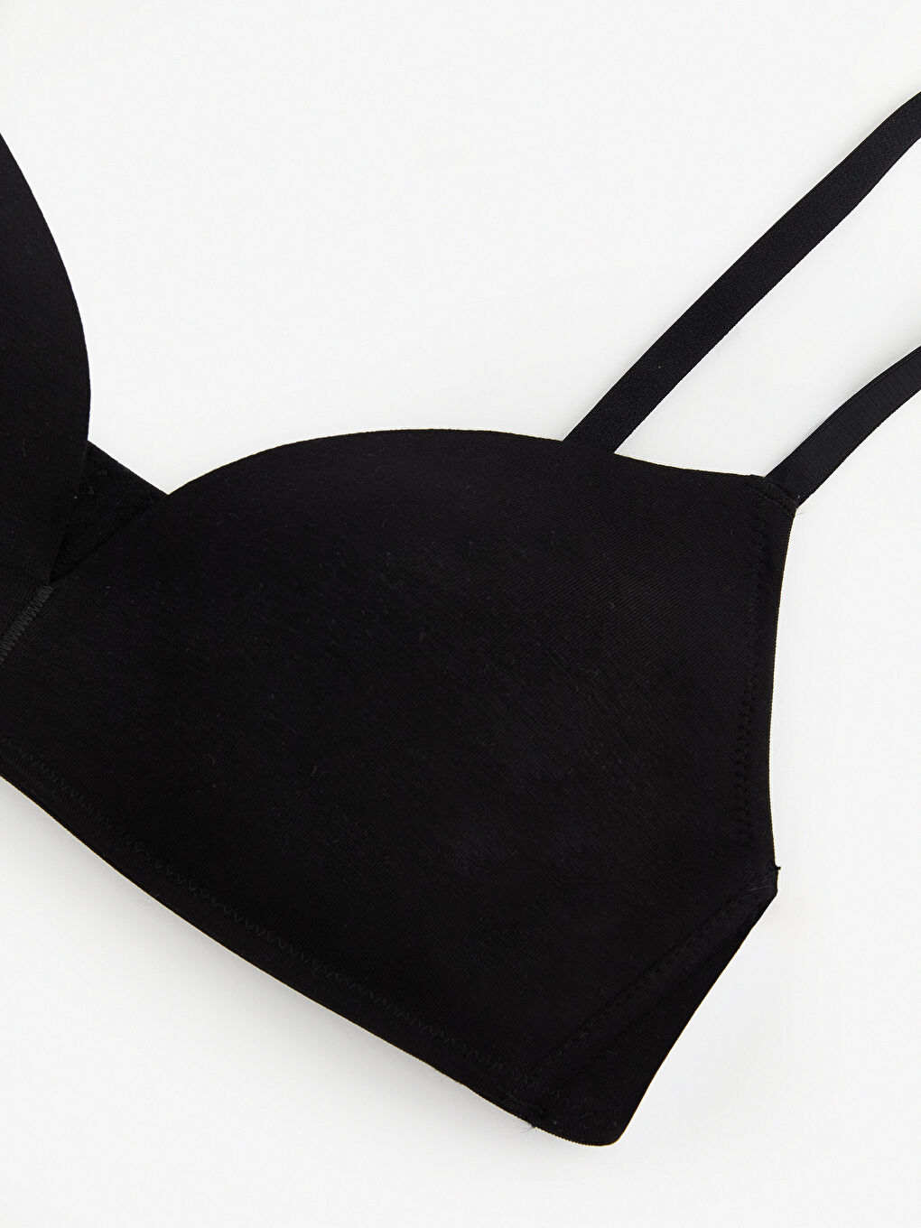 Siyah Balensiz Dolgusuz Düz Üçgen Sütyen	-2