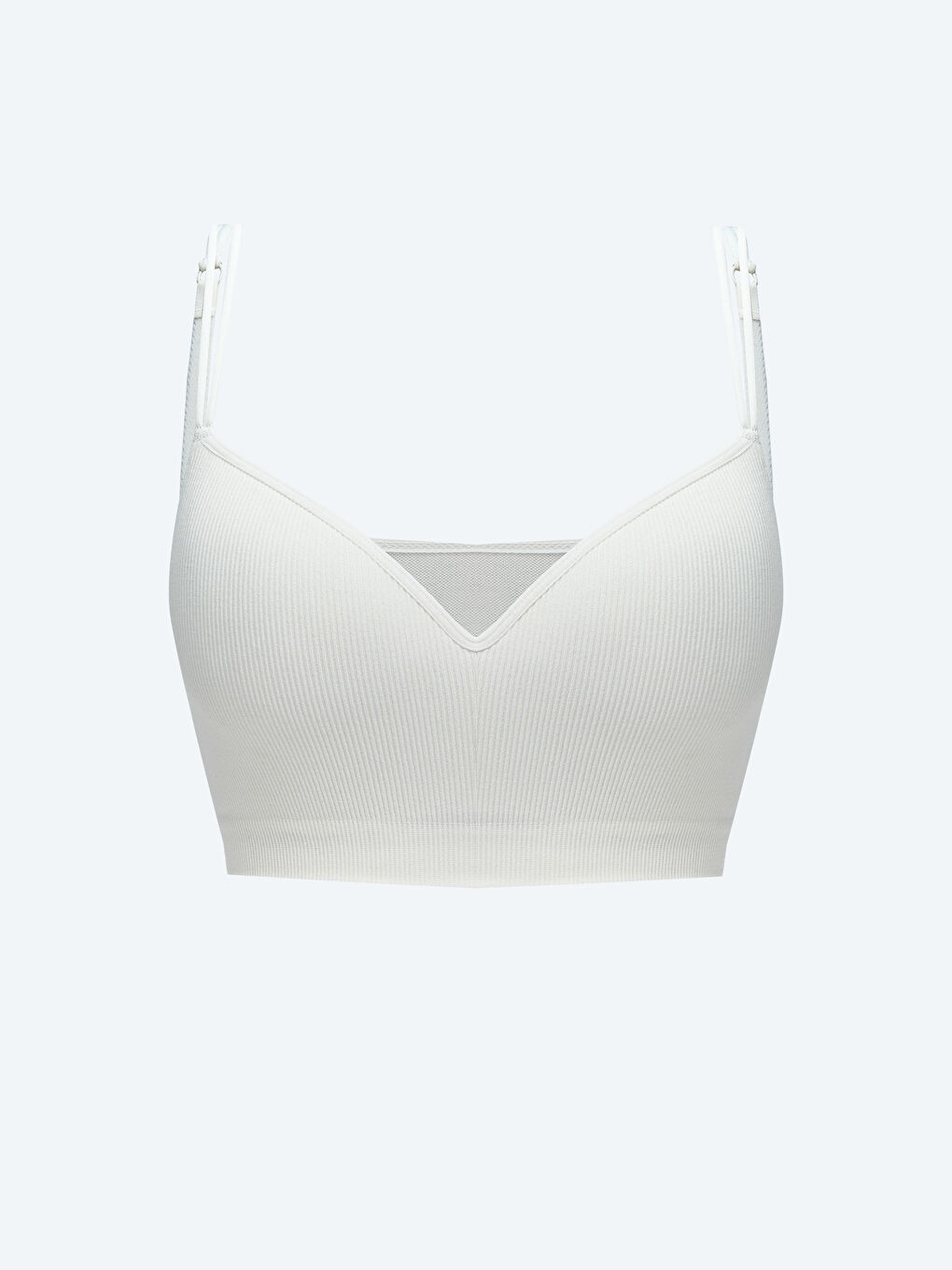 Ekru Balensiz Dolgusuz Düz Tişört Sütyen