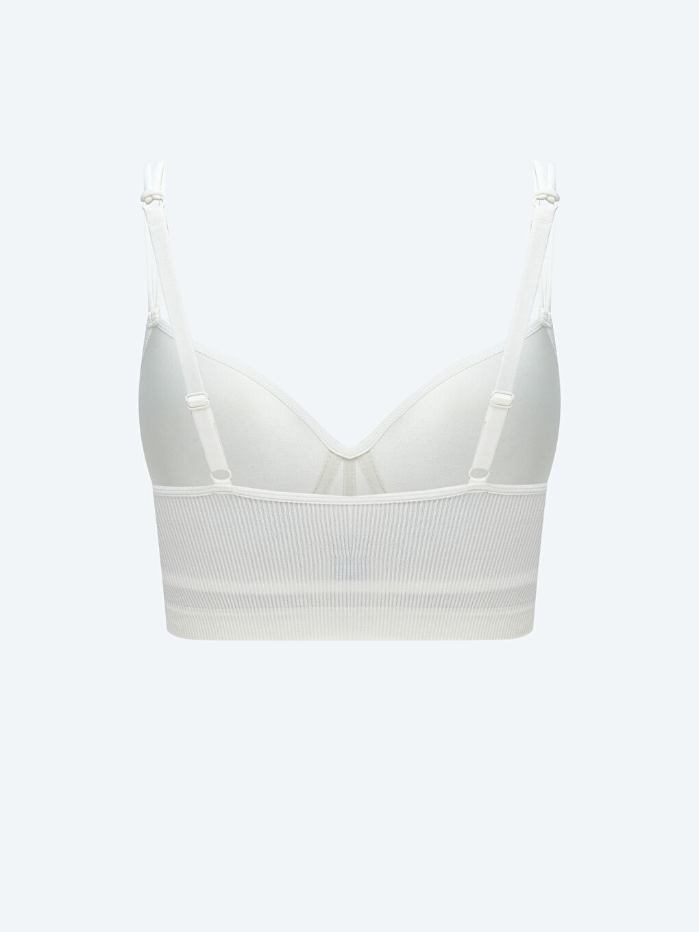 Ekru Balensiz Dolgusuz Düz Tişört Sütyen-1