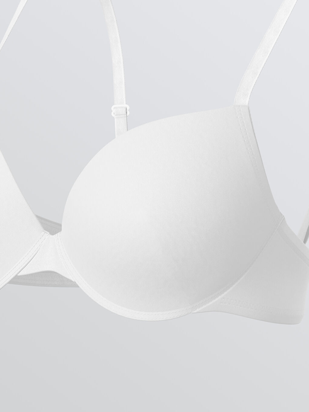 Balenli Dolgusuz Düz Tişört Sütyen-2