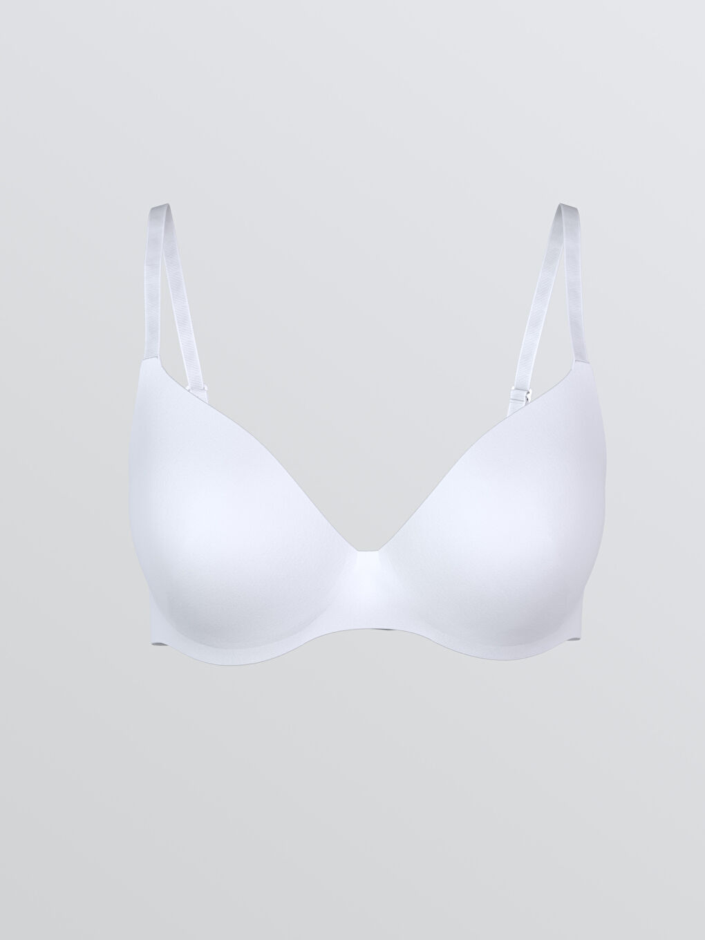 Beyaz Balensiz Dolgusuz Üçgen Sütyen