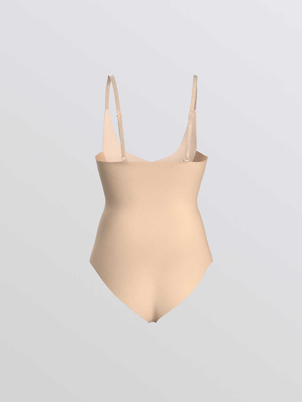 Pembe Kalp Yaka Askılı Kadın Korse Bodysuit-1