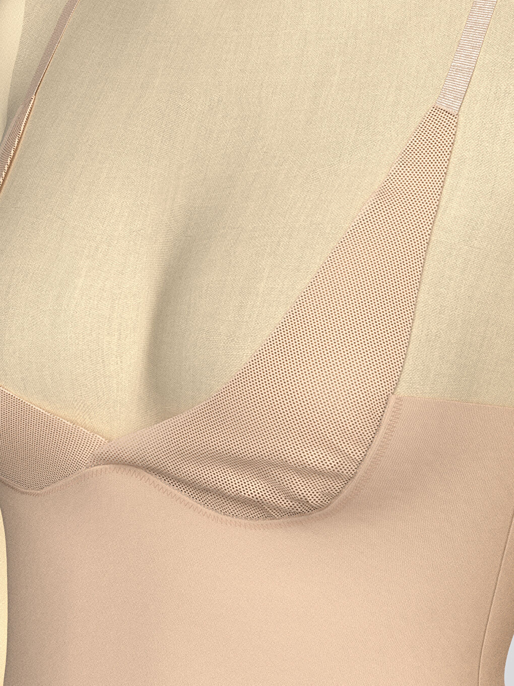 Pembe Kalp Yaka Askılı Kadın Korse Bodysuit-2