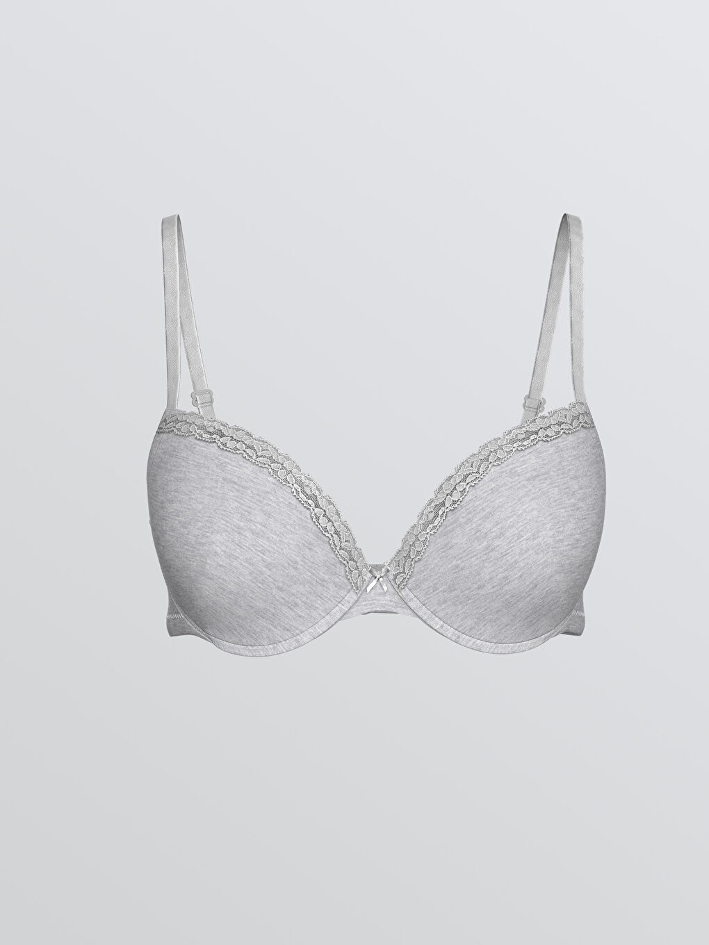 Siyah Balenli Dolgusuz Tişört Sütyen 2'li-2