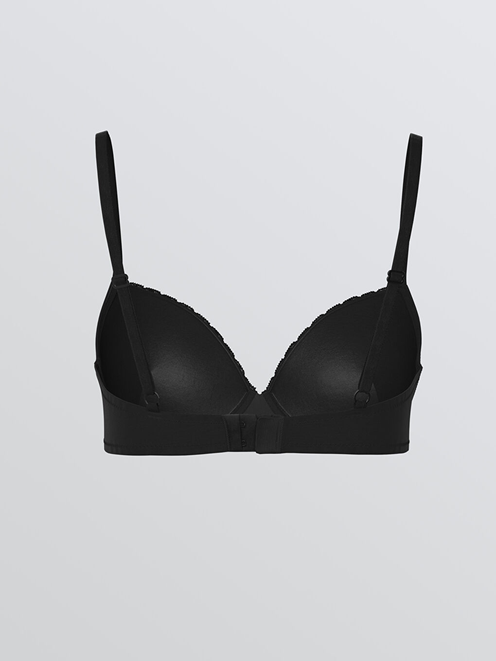 Siyah Balenli Dolgusuz Tişört Sütyen 2'li-3