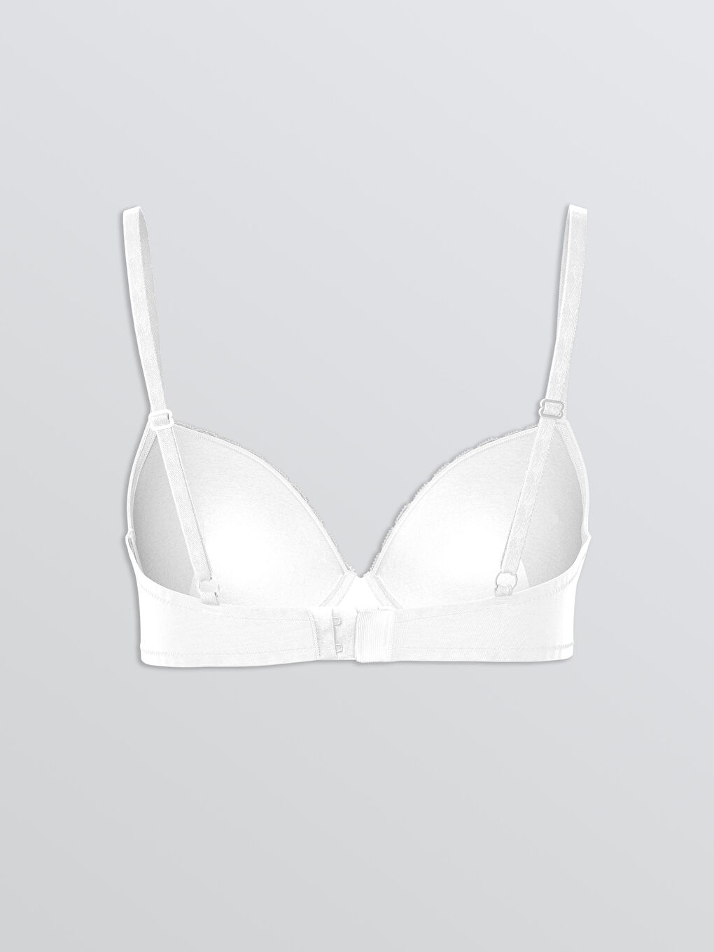 Beyaz Balenli Dolgusuz Tişört Sütyen 2'li-1