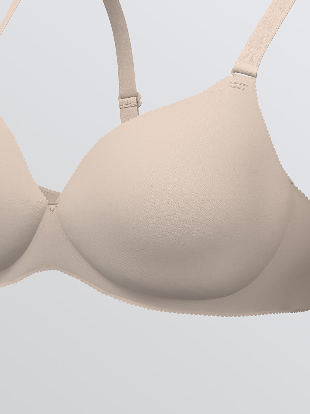 Pembe Balensiz Yarım Dolgulu Düz Tişört Sütyen-2