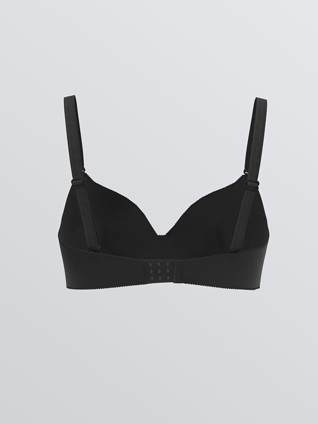 Siyah Balensiz Yarım Dolgulu Düz Tişört Sütyen	-1