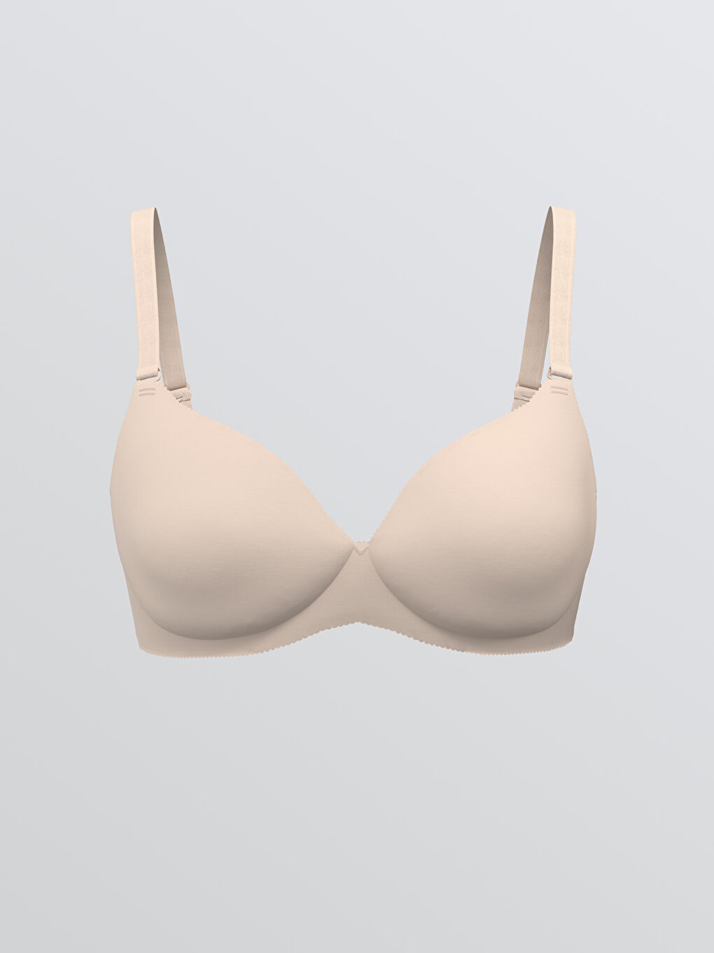 Pembe Balensiz Yarım Dolgulu Düz Tişört Sütyen	