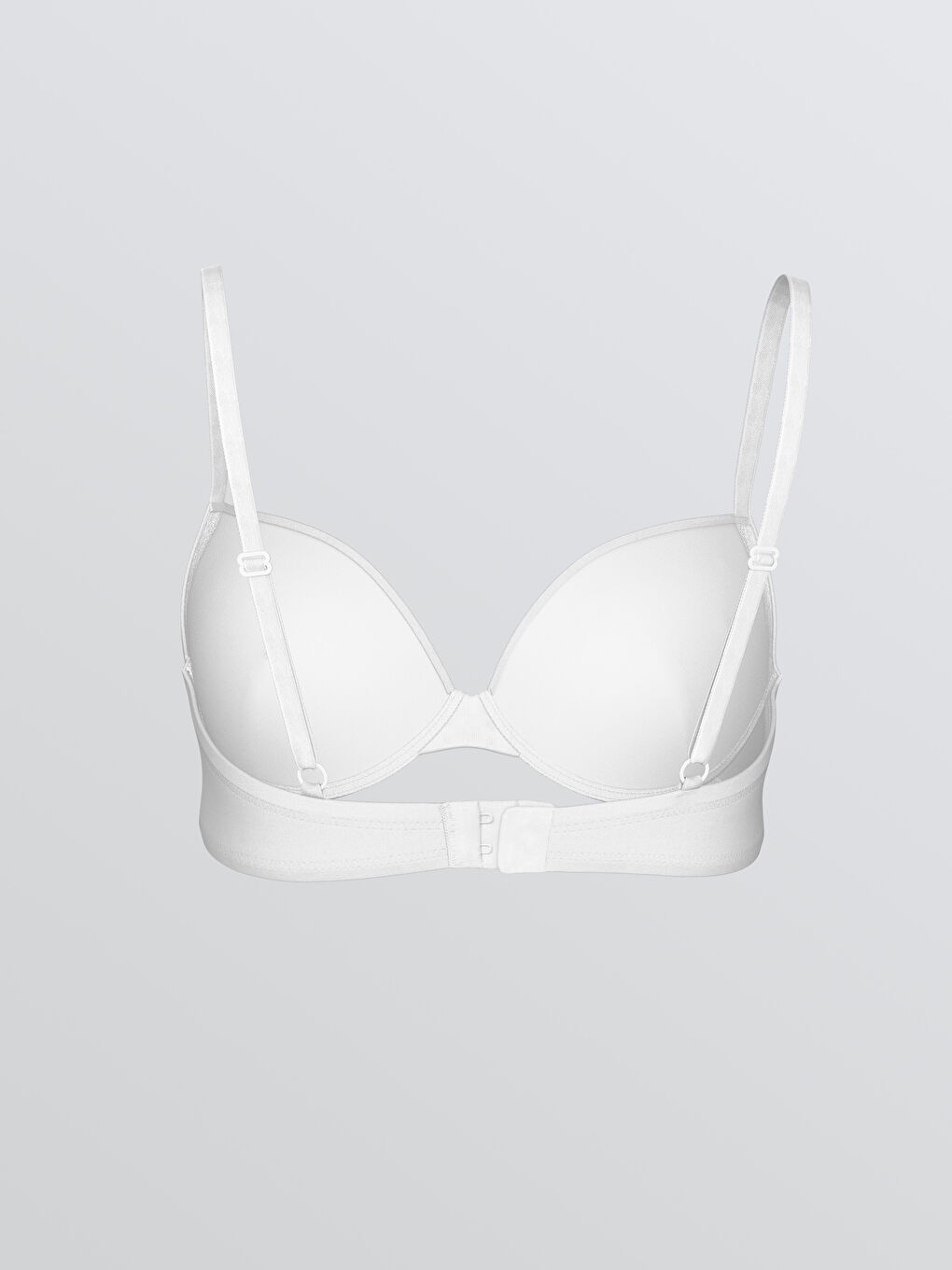 Beyaz Balenli Dolgusuz Tişört Sütyen	-1