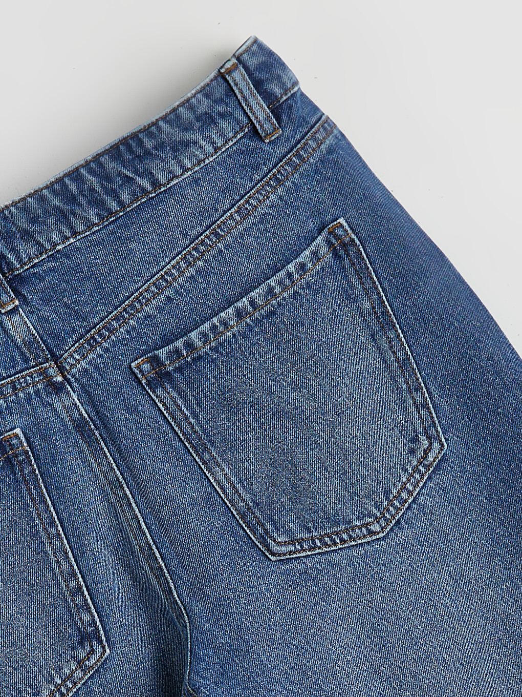 İndigo Baggy Fit Kadın Jean Pantolon-5
