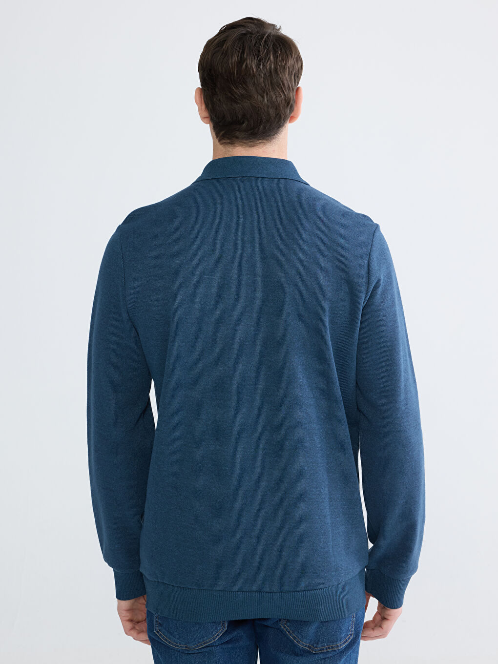 Polo Neck Men's Sweatshirt-3