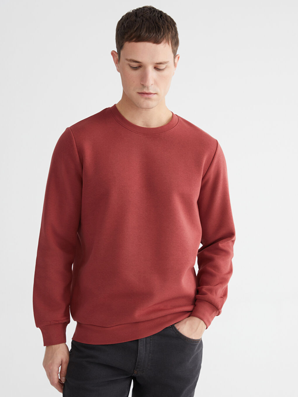 მრგვალი საყელო მამაკაცებისთვის სქელი თბილი ზედა