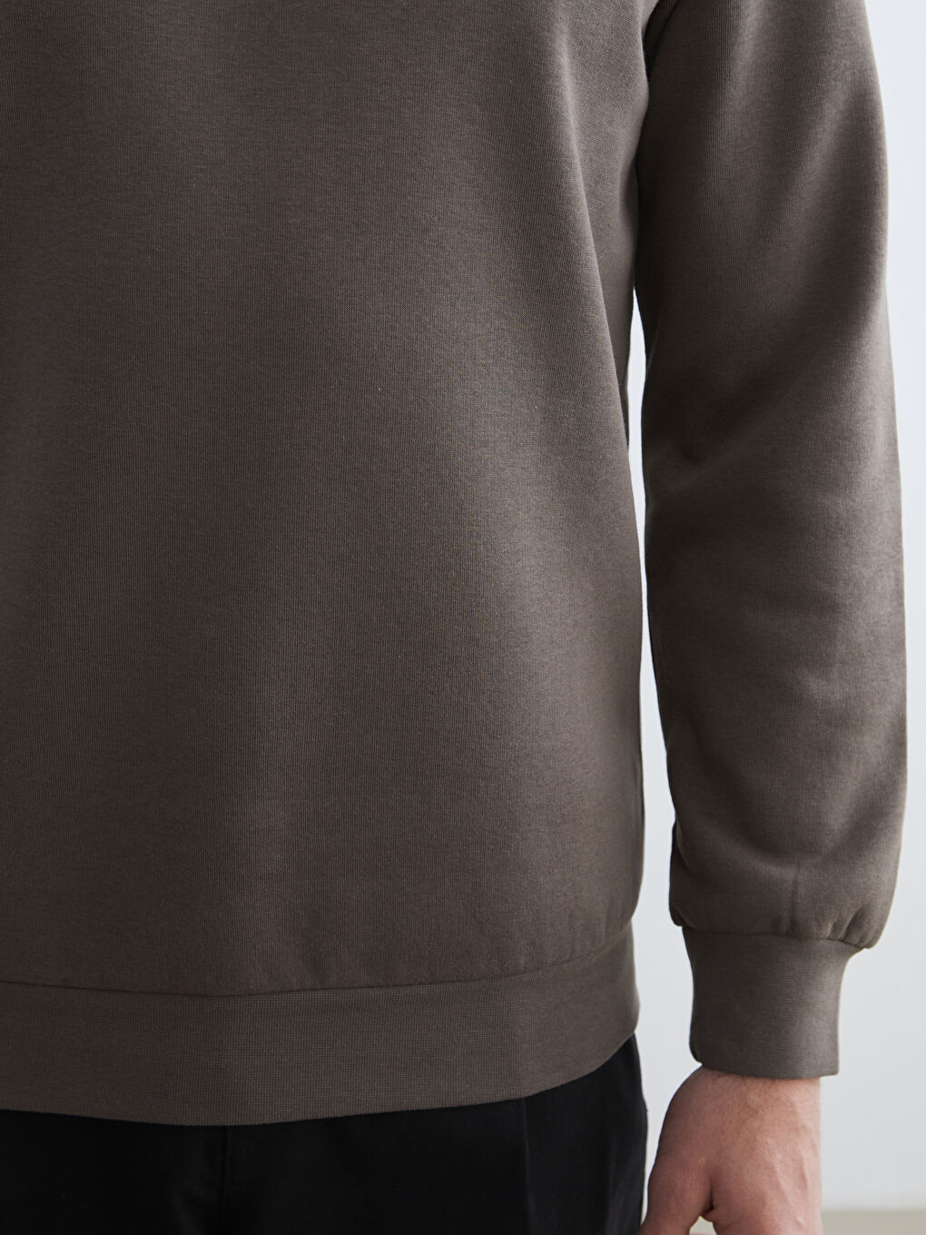 Crew Neck Men's Thick Sweatshirt-2