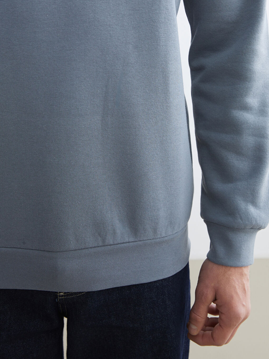 Crew Neck Men's Thick Sweatshirt-2