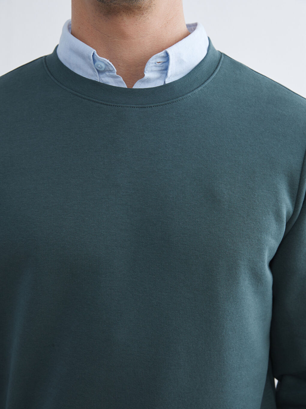 Crew Neck Men's Thick Sweatshirt-2