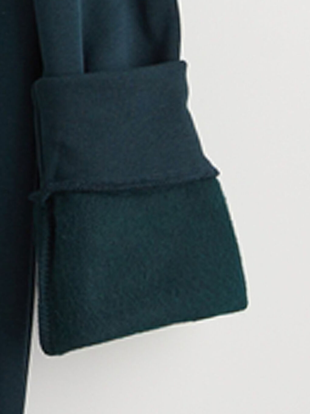 Petrol Bisiklet Yaka Erkek Kalın Sweatshirt-2