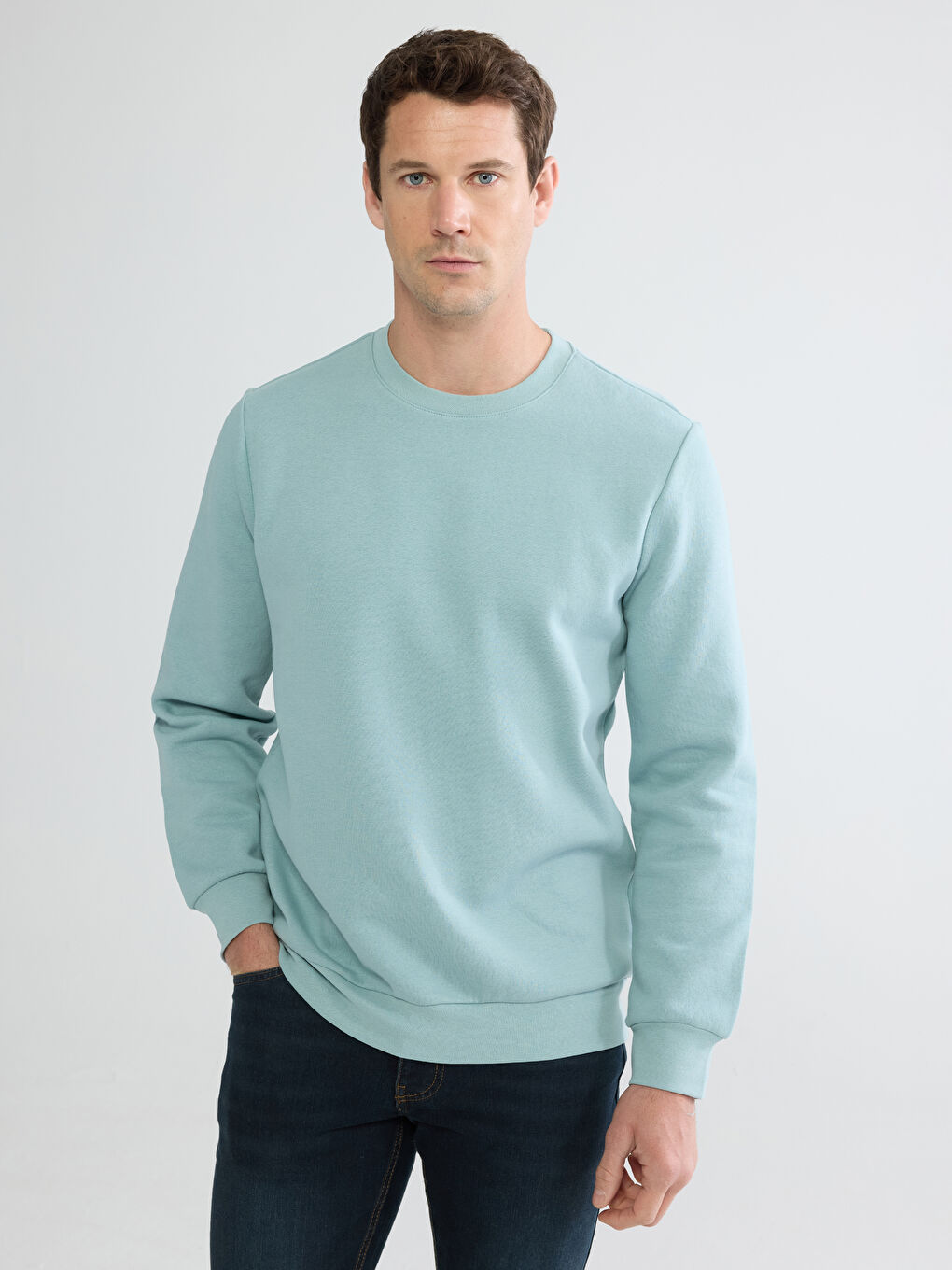 Men's Crew Neck Heavy Sweatshirt-1