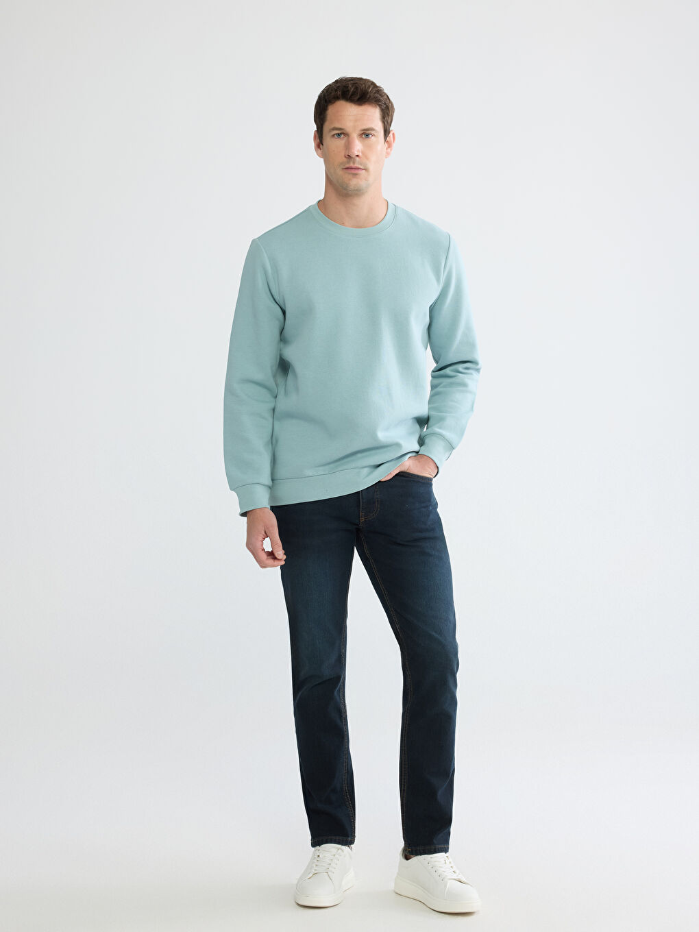 Men's Crew Neck Heavy Sweatshirt-2