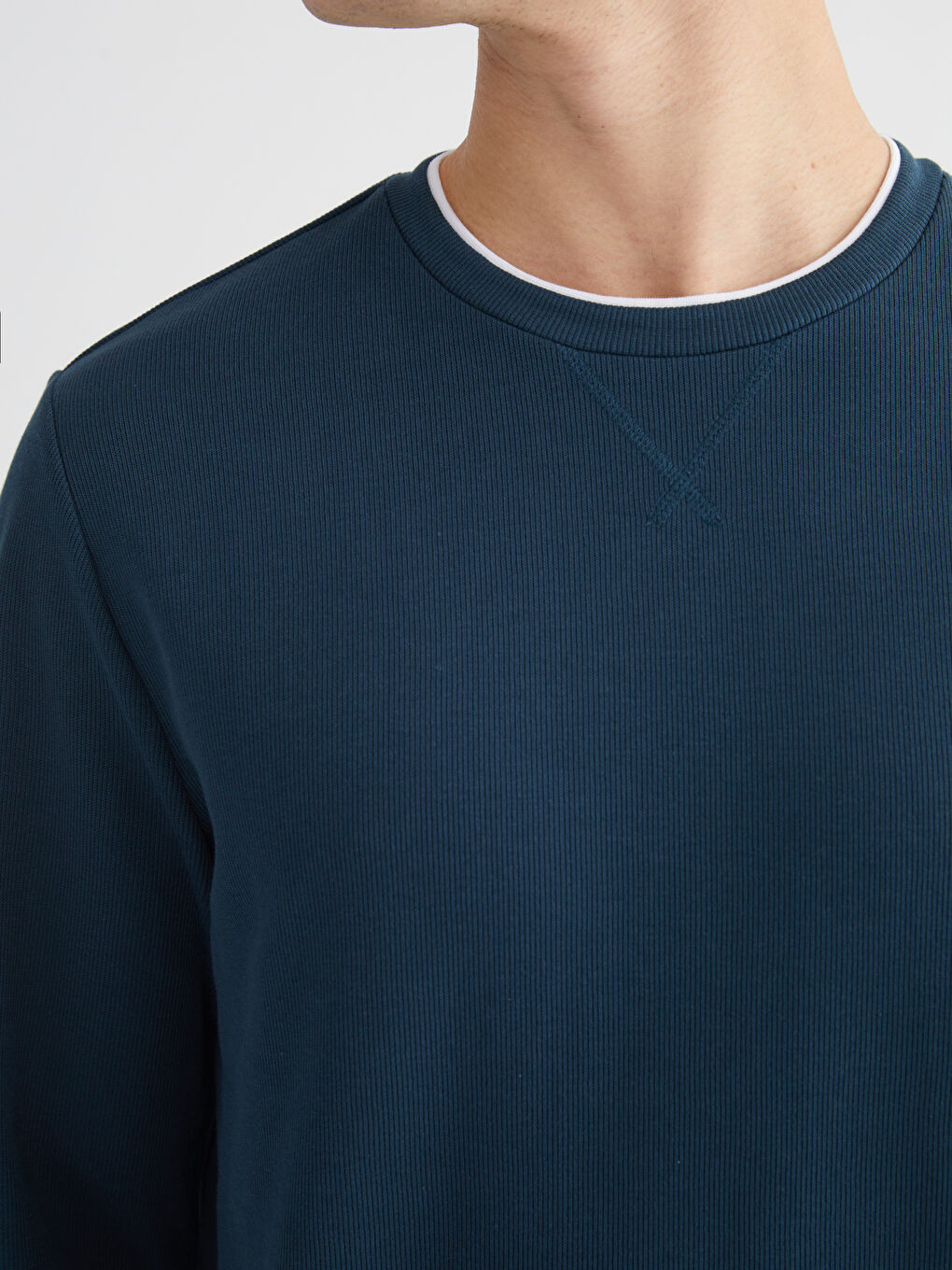 Bisiklet Yaka Erkek Sweatshirt-2