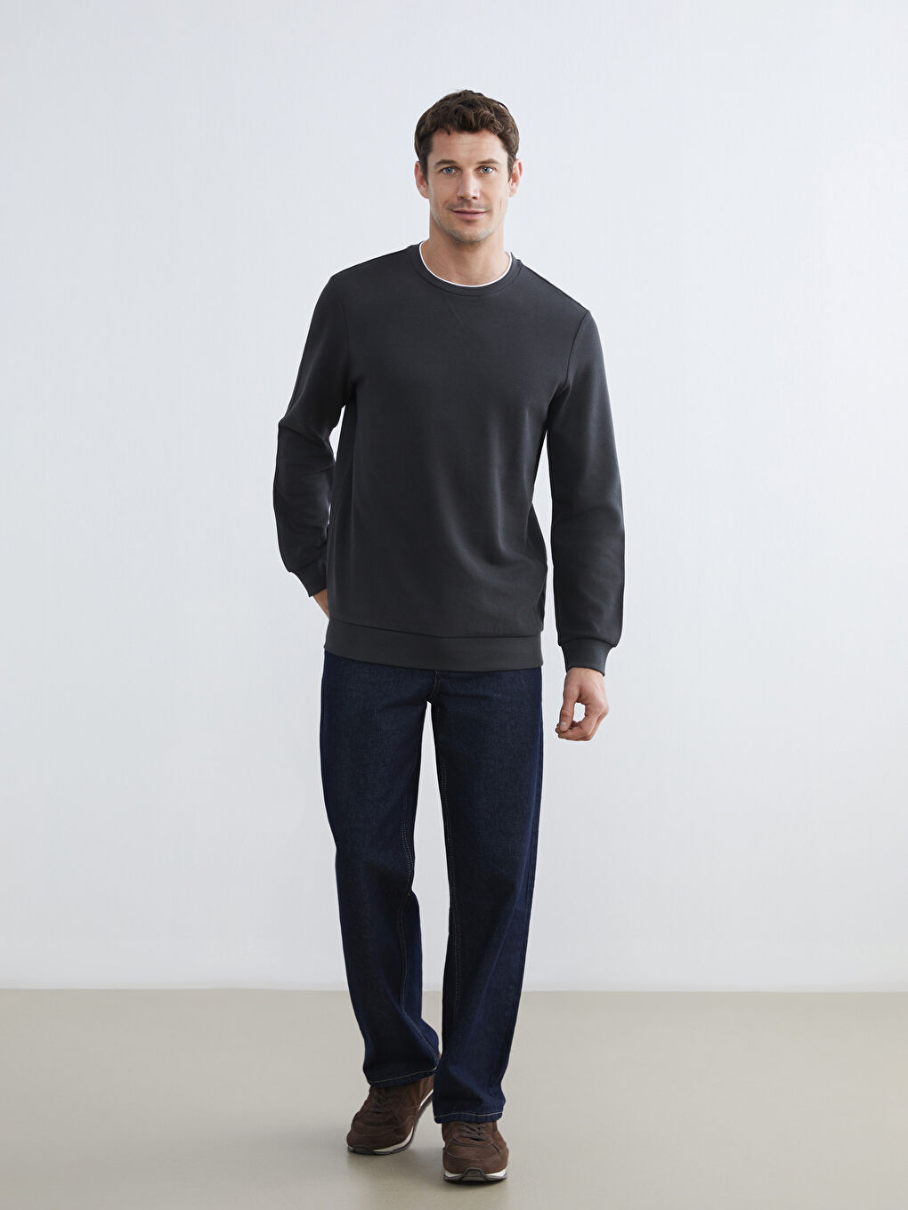 Crew Neck Men's Sweatshirt-1