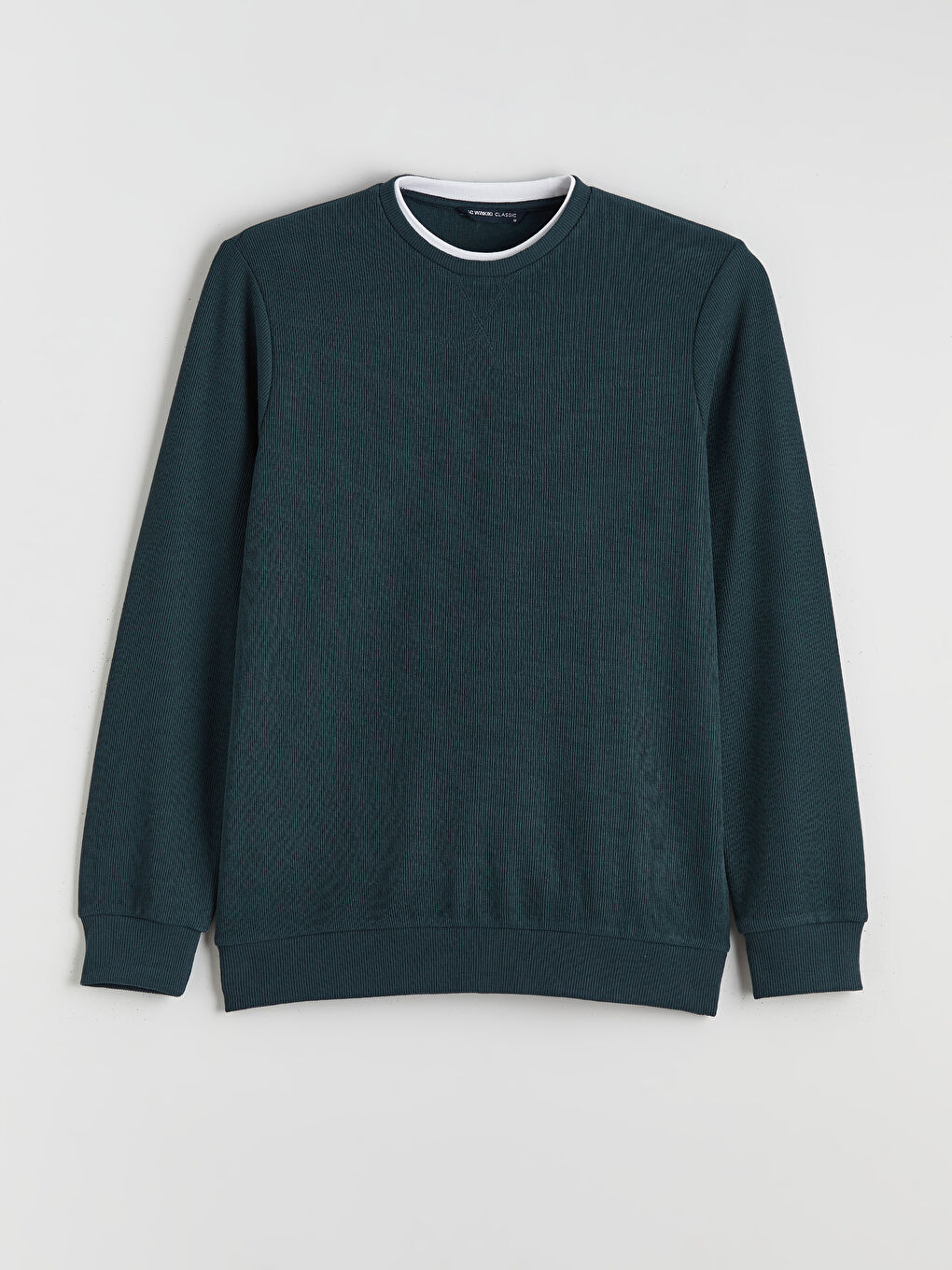 Petrol Bisiklet Yaka Erkek Sweatshirt-4