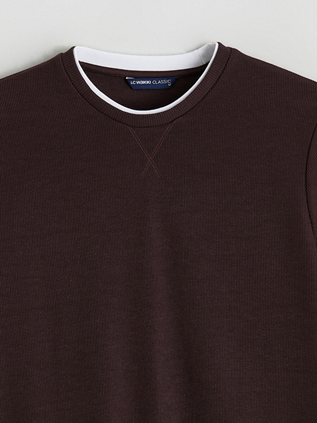 Mürdüm Bisiklet Yaka Erkek Sweatshirt-5