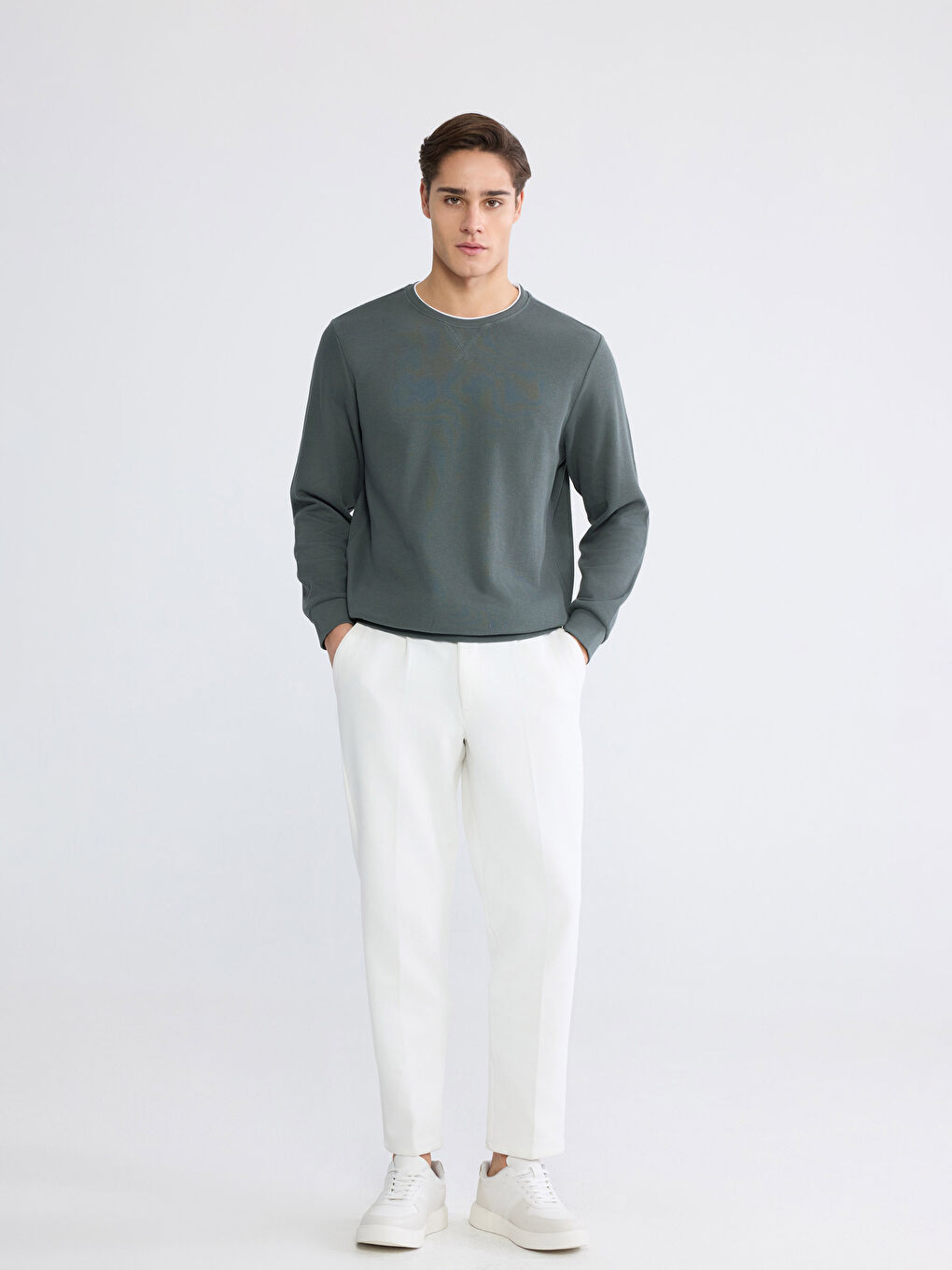 Мужской свитшот с круглым вырезом-2